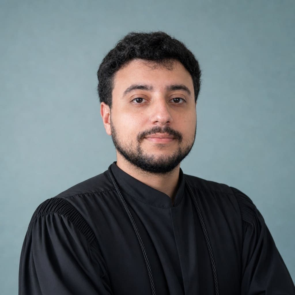 Toga preta de juiz.